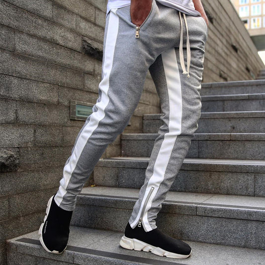 White and gray stylish sweatpants