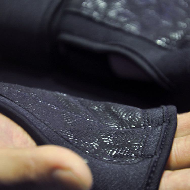 Black workout gloves with maximum-grip design on palm