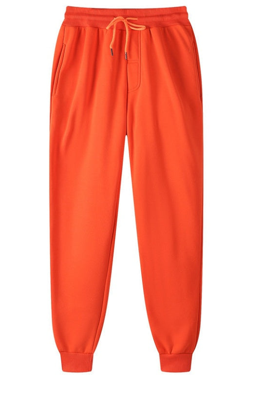 Bright orange baggy sweatpants 