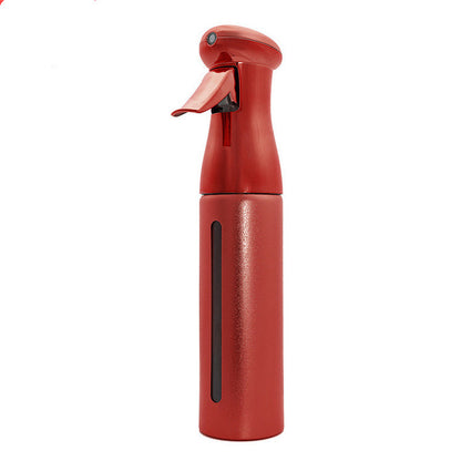 Matte red continuous spray bottle for hair 