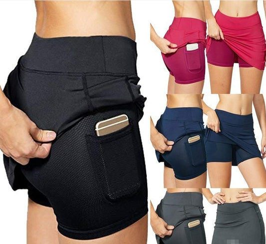 Shorts with pockets, multiple views