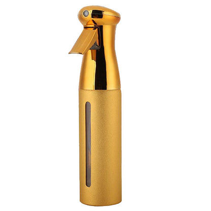 Luxurious gold continuous spray bottle for hair 