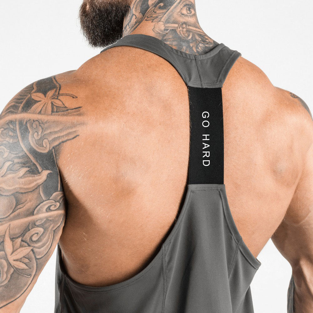 Back side of activewear sleeveless tank top