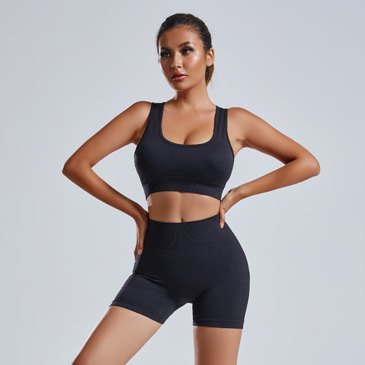 2pcs Yoga Set Women's Vest And Shorts Tracksuit - EverybodyLovesLakyra